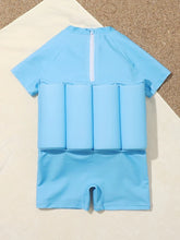 Floating Short Sleeve Dinosaur Print Swimsuit